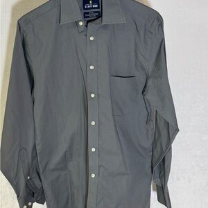 Stafford Men's Small Charcoal Gray Dress Shirt